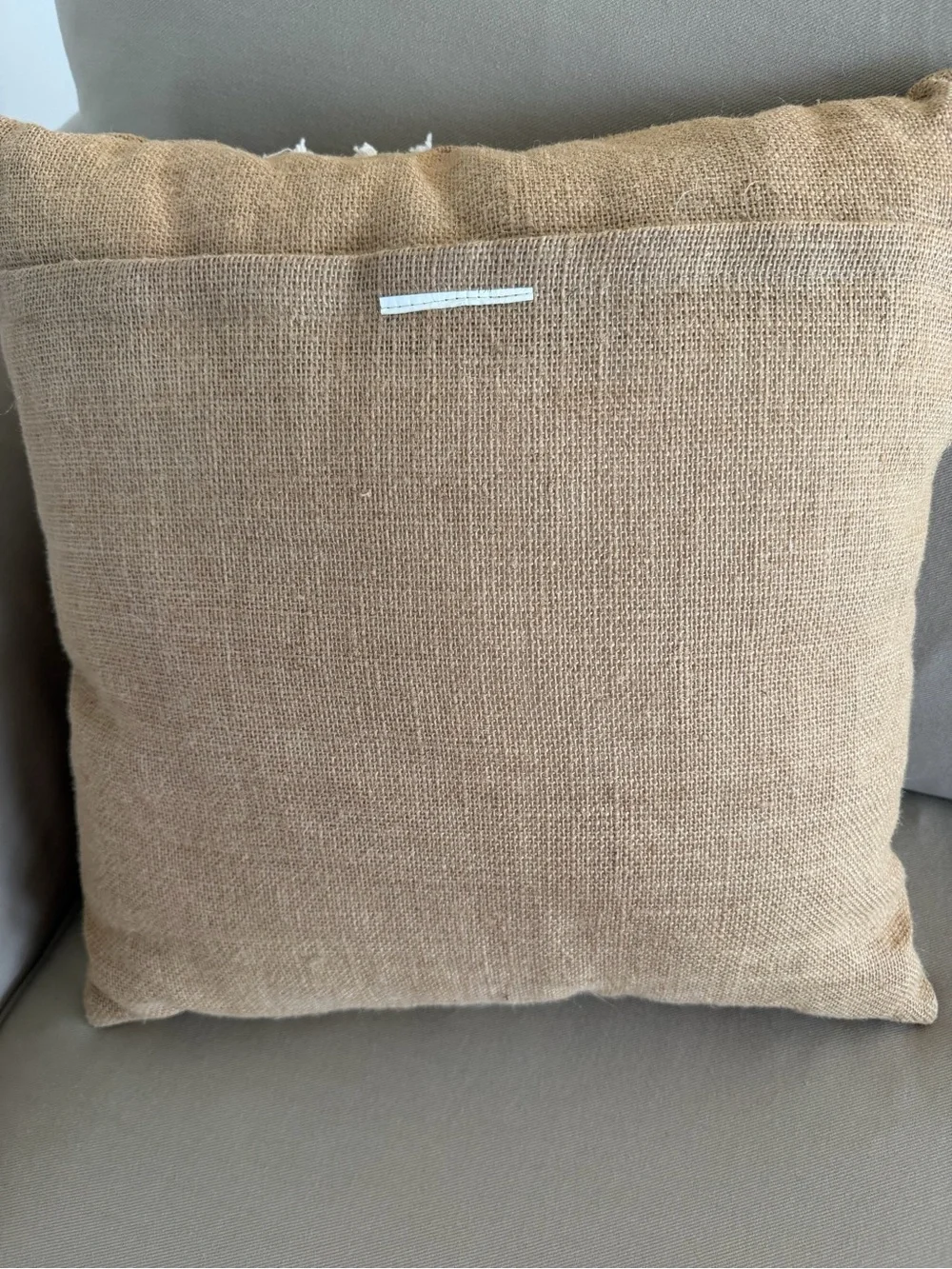 Beach Starfish Throw Pillow Zipper Back Burlap